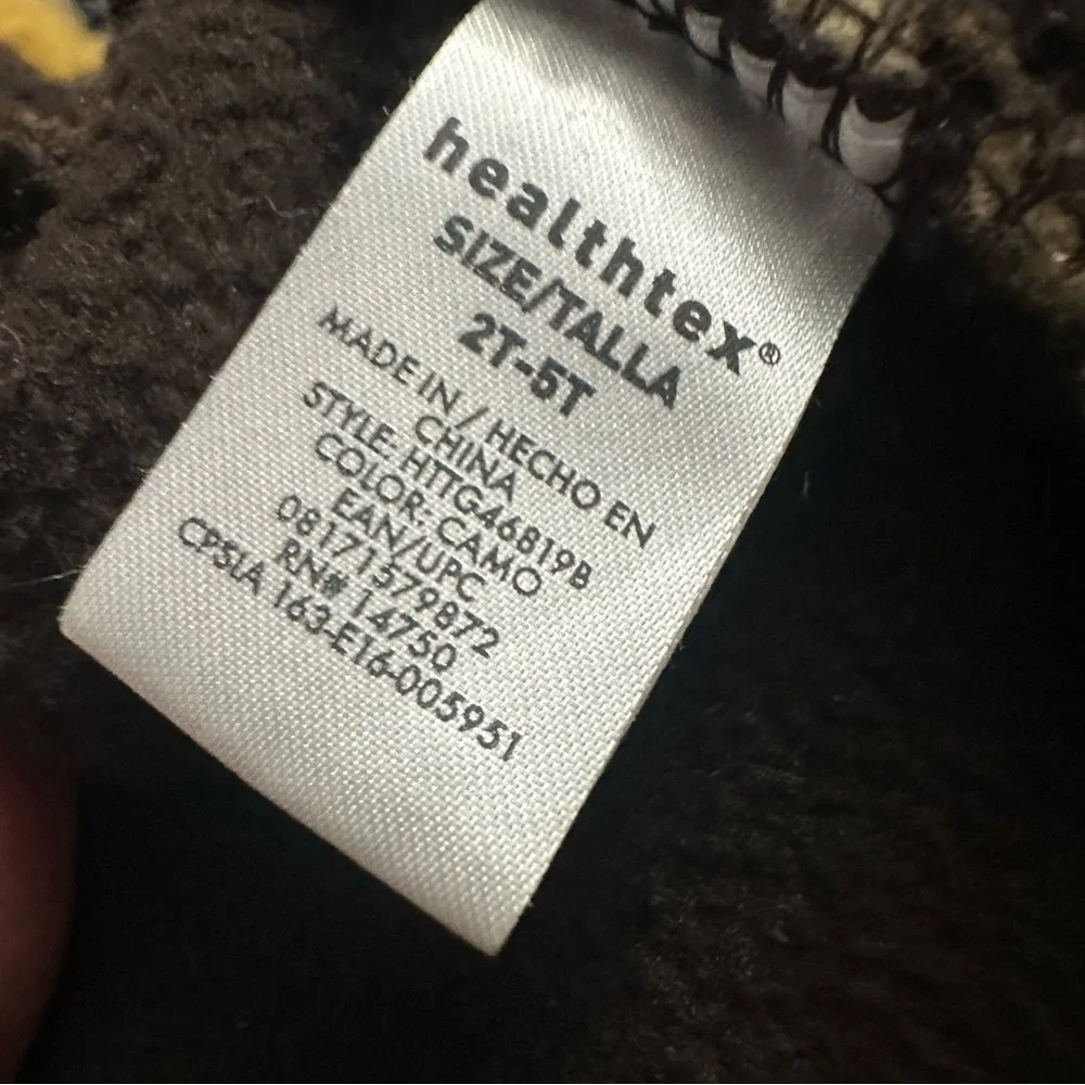 Healthtex Brown Knit Hat with Reindeer Design